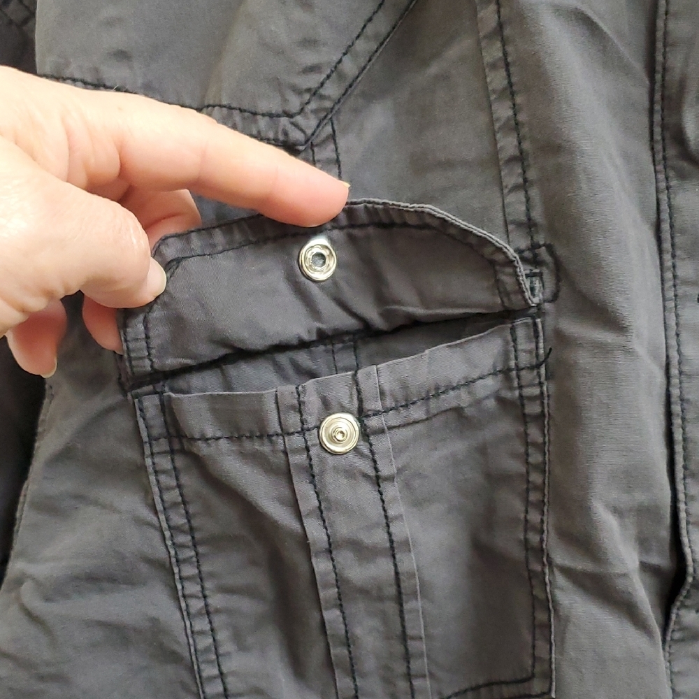 New With Tags 191 Unlimited Men's Gray Button-Up Jacket Size L - Picture 7 of 12